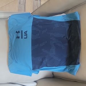 NWT Men's S Under Armour blue dri fit tee